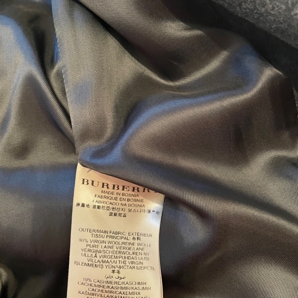 Burberry Brit Grey Wool Double Breasted Belted Coat - Picture 11 of 17